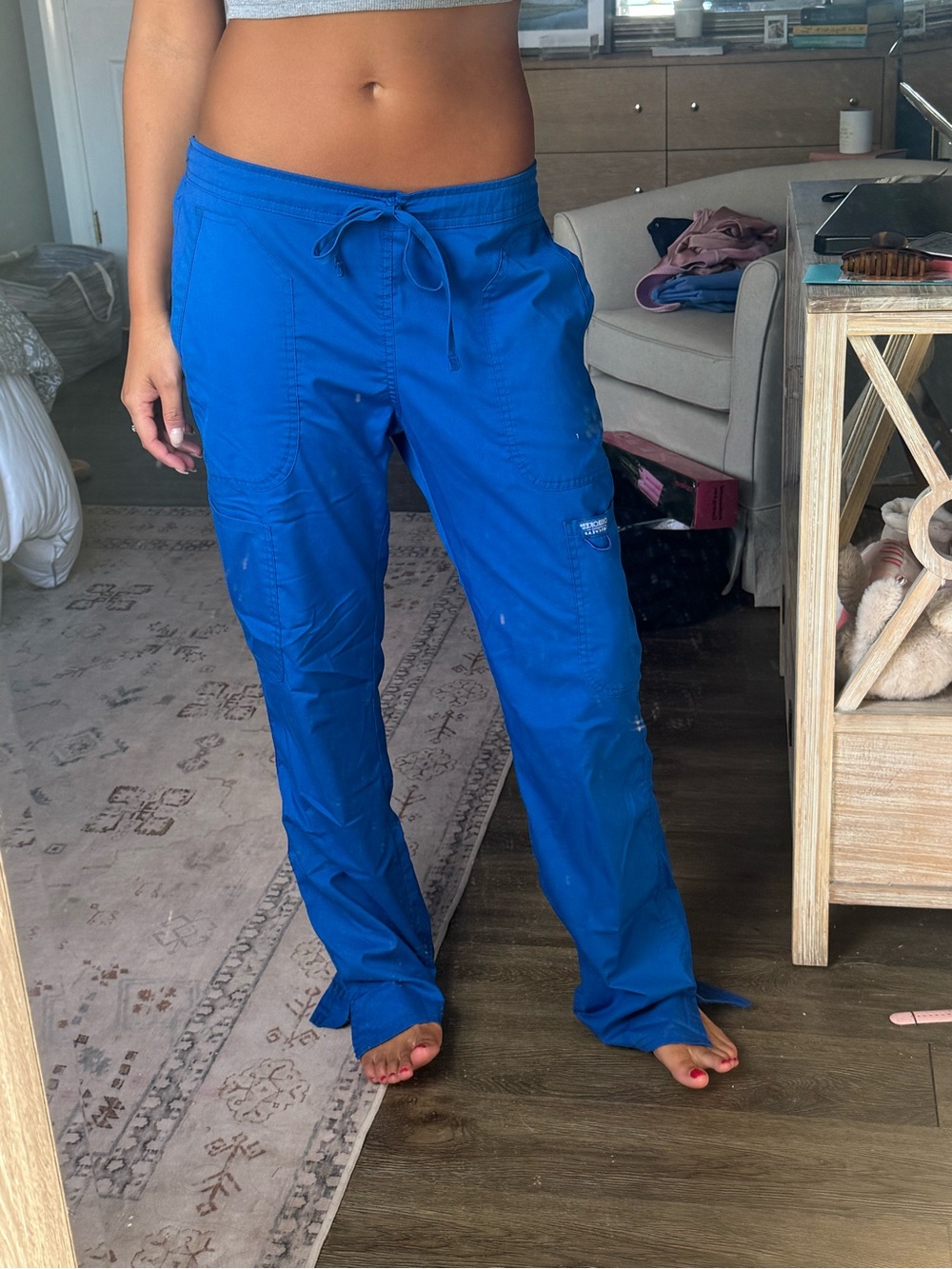 Cherokee Bright Blue Scrub Pants